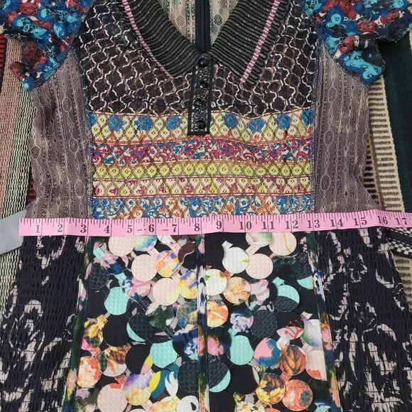 Rare Anthropologie Beguile by Byron Lars Margot Pencil Dress Sz 8 Vivrant Colorf - Picture 10 of 11